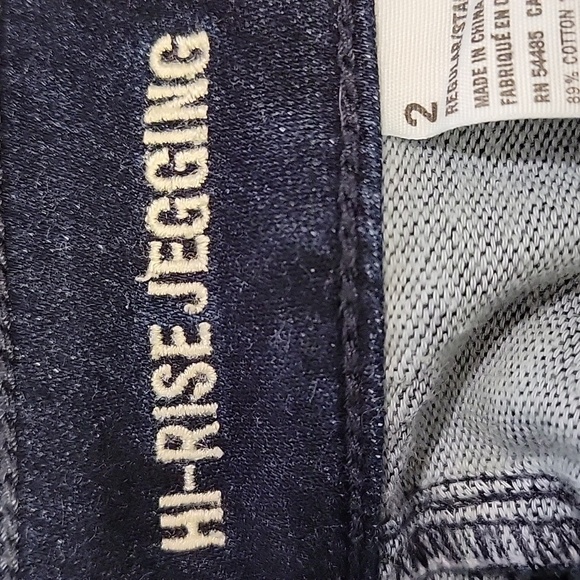 American Eagle Outfitters size 2 dark blue denim hi-rise jeggings - Picture 6 of 7
